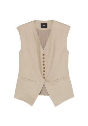 Eleh button waistcoat - Neutrals