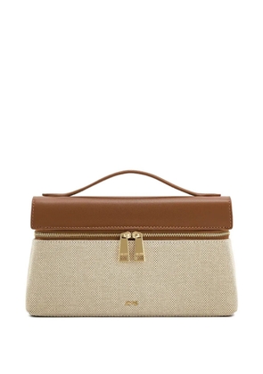 JW Pei top-handle canvas clutch bag - Neutrals