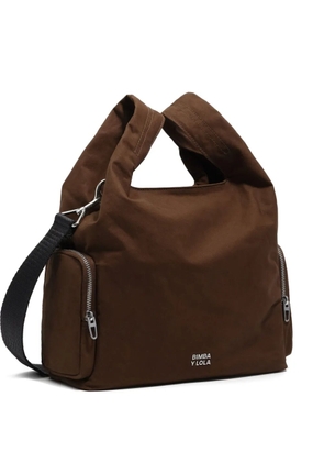 Bimba y Lola medium logo-lettering satchel bag - Green