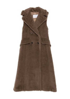 Max Mara Boario double-breasted sleeveless coat - Brown