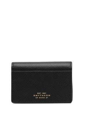 Smythson leather foldover wallet - Black