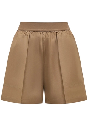 12 STOREEZ high-rise poplin shorts - Brown