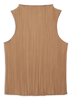 ANINE BING plissé-effect top - Brown