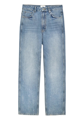 ANINE BING Vin paint-detail cropped jeans - Blue