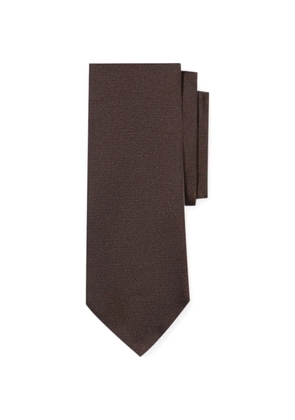 Brooks Brothers hopsack silk tie - Brown