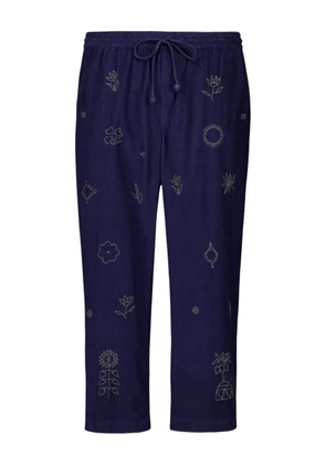 Baziszt Serenade embroidered trousers - Blue