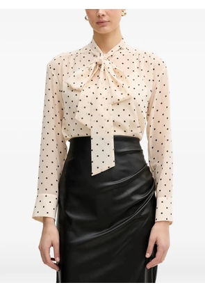 Joop! Bo polka-dot tie blouse - Neutrals