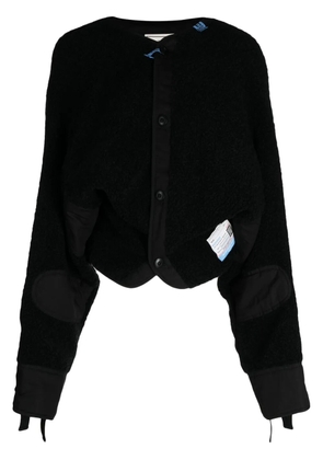 Maison MIHARA YASUHIRO Boa Liner cropped jacket - Black
