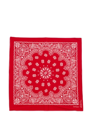 Fortela Japanese paisley-pattern bandana - Red