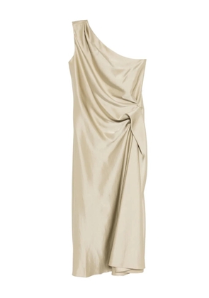Amsale Satin one-shoulder dress - Gold
