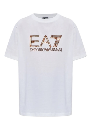 Ea7 Emporio Armani logo T-shirt - White