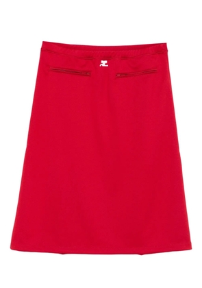 Courrèges zip-pocket skirt - Red