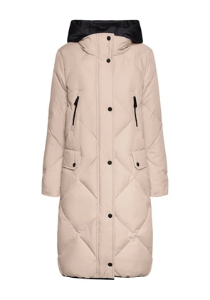 ELENA MIRO` quilted hooded jacket - Neutrals