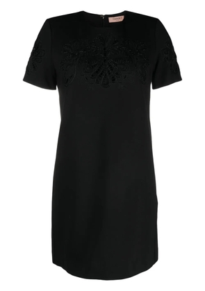 TWINSET bead-embellished short-sleeve minidress - Black