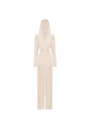 ANNAFOXY draped jumpsuit - Neutrals