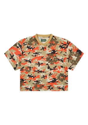 Denim Tears camouflage wreath mesh T-shirt - Brown