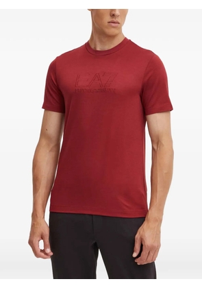 Ea7 Emporio Armani logo-detail T-shirt - Red