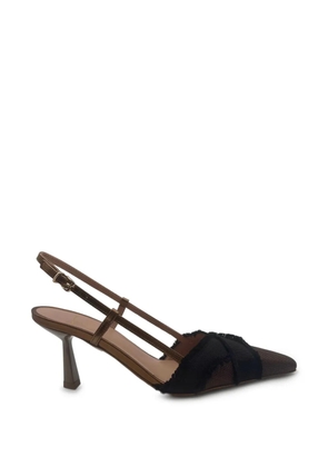 Roberto Festa frayed slingback-strap pumps - Brown