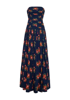 Cara Cara Montreal floral-print pleated dress - Blue