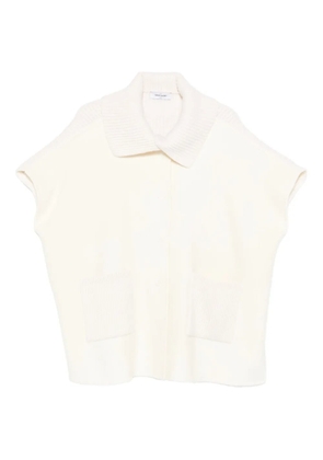 Gran Sasso ribbed-collar jacket - White
