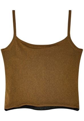 Eckhaus Latta veil-detail tank top - Brown