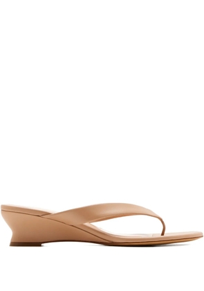 Le Monde Beryl 40mm micro-wedge thong sandals - Neutrals