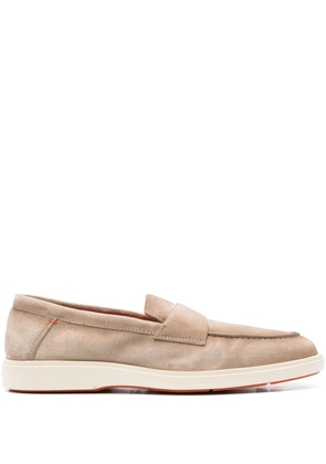 Santoni suede loafers - Neutrals