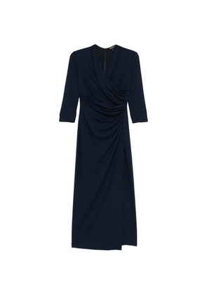 Giorgio Armani v-neck draped maxi dress - Blue