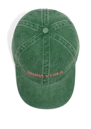 Bimba y Lola embroidered cotton cap - Green