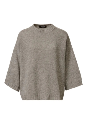 Fabiana Filippi round-neck short-sleeve sweater - Grey
