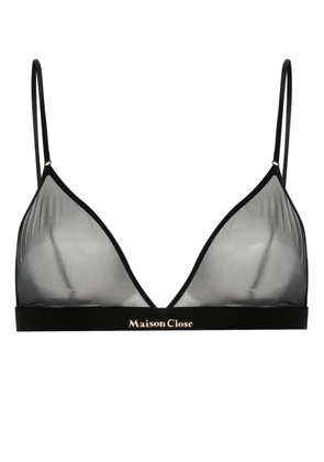 Maison Close Double Sens triangle bralette - Black