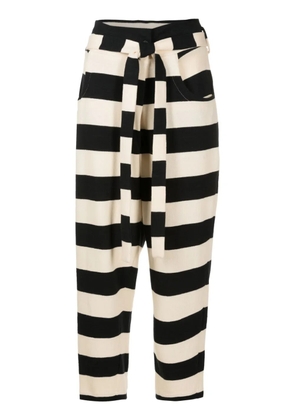 Lenny Niemeyer striped tapered trousers - Black