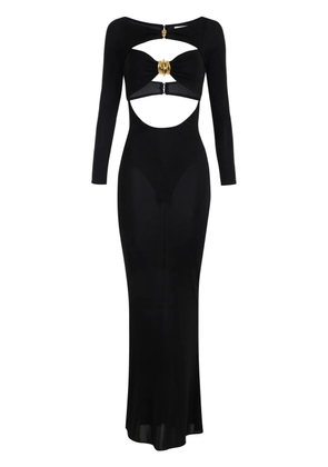 Elisabetta Franchi jewel-detail jersey gown - Black
