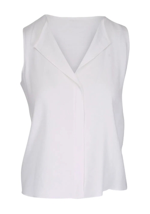 Peter Cohen asymmetric-collar sleeveless top - White