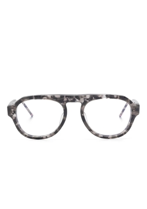 Thom Browne Eyewear navigator-frame glasses - Grey