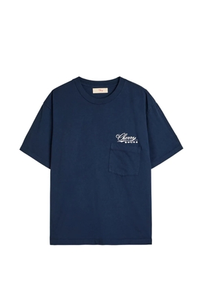 Cherry LA embroidered T-shirt - Blue