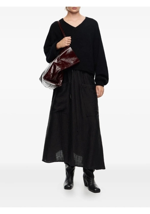 Bimba y Lola patch-pocket drawstring skirt - Black