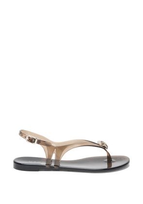 Casadei jelly flat sandals - Black