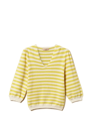 TWINSET V-neck striped sweater - Yellow
