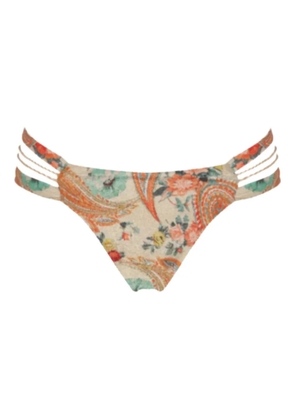 Del Maar Nuti floral-print bikini bottoms - Neutrals