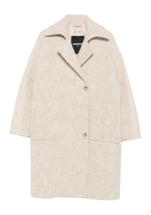 Patrizia Pepe single-breasted coat - FG49 White Greige