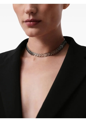 Bevza flat spikelet choker - Silver