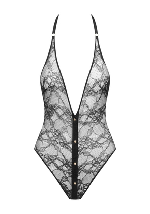 Maison Close lace button bodysuit - Black