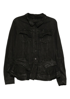 Rundholz cotton collared jacket - Black