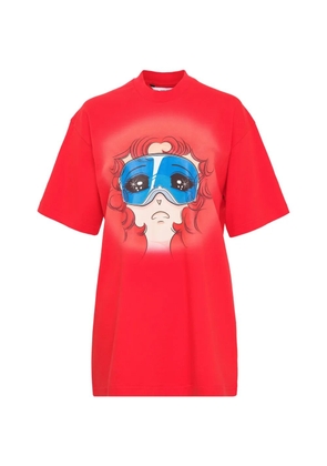 pushBUTTON graphic-print T-shirt - Red