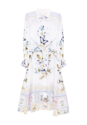 Camilla Botanical Ballads shirt dress - Neutrals