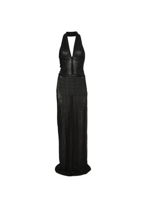 Genny halter embellished maxi dress - Black