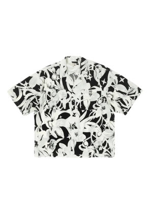 BLDG4 Razor SS Woven Whisper floral-print button-placket shirt - White