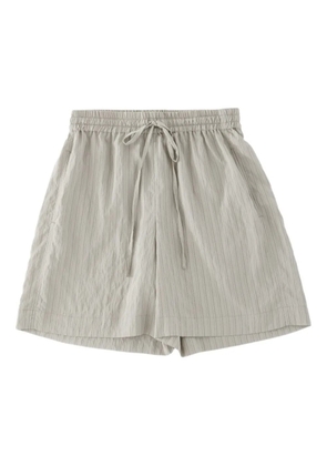 Studio Nicholson pinstripe drawstring shorts - Grey