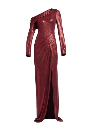 Tadashi Shoji one-shoulder slit maxi dress - Red